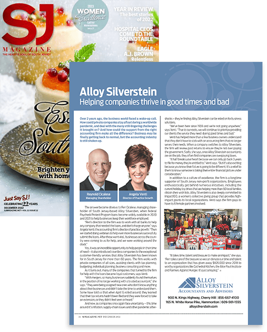 Alloy Silverstein South Jersey CPA Firm Helping Clients in Good and Bad Times