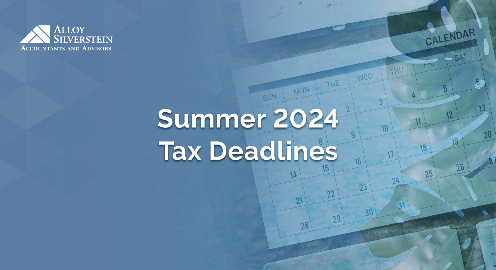 Summer 2024 Tax Deadlines and IRS News Alloy Silverstein